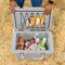 IRIS USA Hugel 44 QT Cooler, Heavy Duty Metal Buckles, Vacuum-Insulated Ice Chest, Durable Hard Cooler, Bungee Strap, Built-in Handles, Light Gray